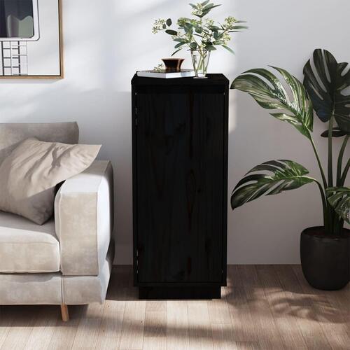 Skænk 31,5x34x75 cm massivt fyrretræ sort