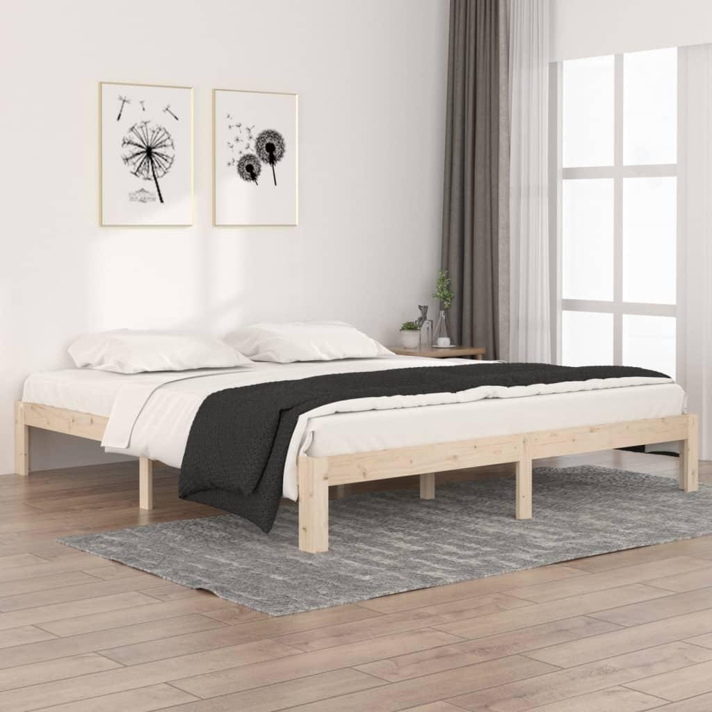 Sengeramme 180x200 cm massivt fyrretræ