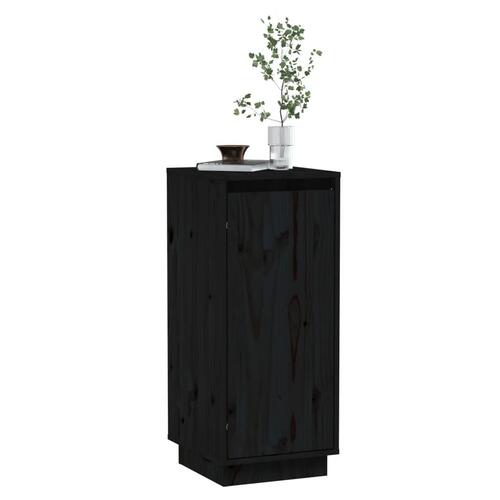 Skænk 31,5x34x75 cm massivt fyrretræ sort
