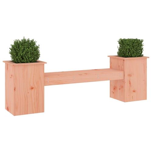 Bænk med plantekasser 184,5x39,5x56,5 cm massivt douglasgran