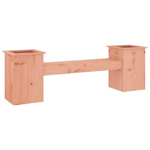 Bænk med plantekasser 184,5x39,5x56,5 cm massivt douglasgran
