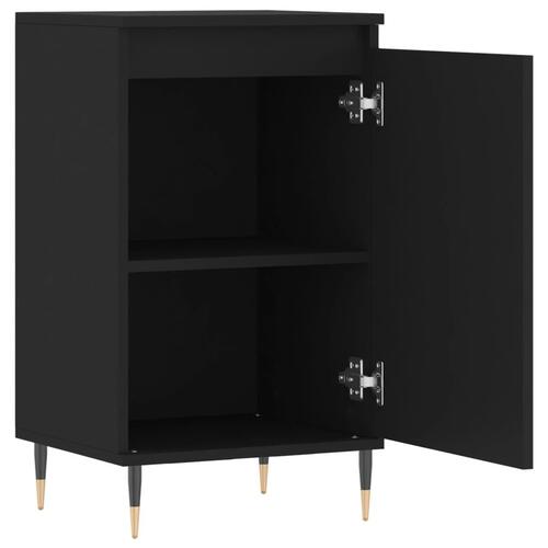 Skænke 2 stk. 40x35x70 cm konstrueret træ sort