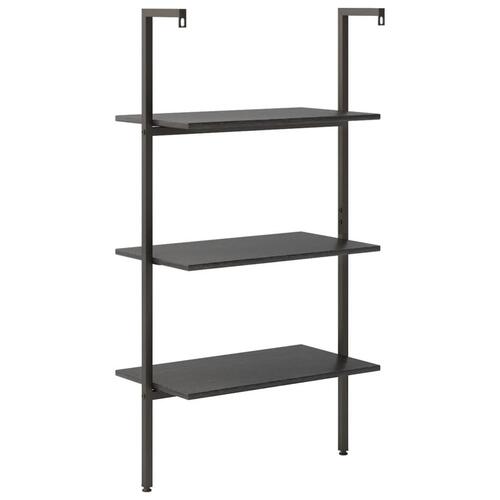 Stigereol med 3 hylder 64x35x120,5 cm sort
