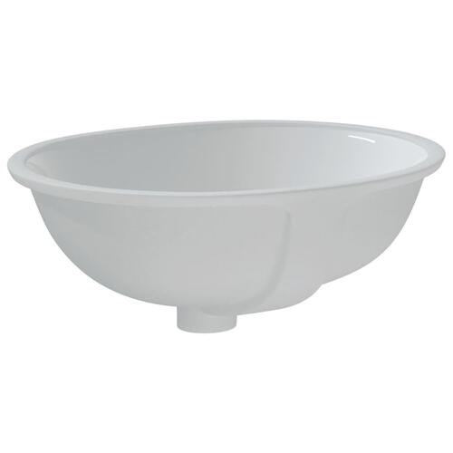 Badeværelsesvask 49x40,5x21 cm oval keramisk hvid
