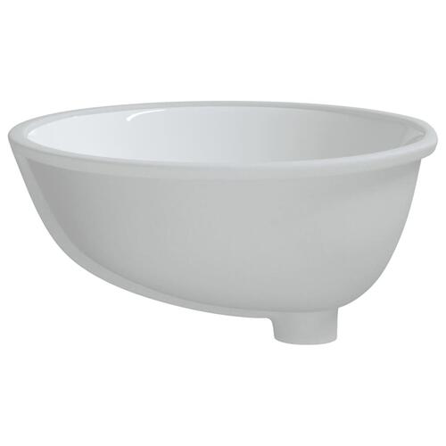 Badeværelsesvask 49x40,5x21 cm oval keramisk hvid