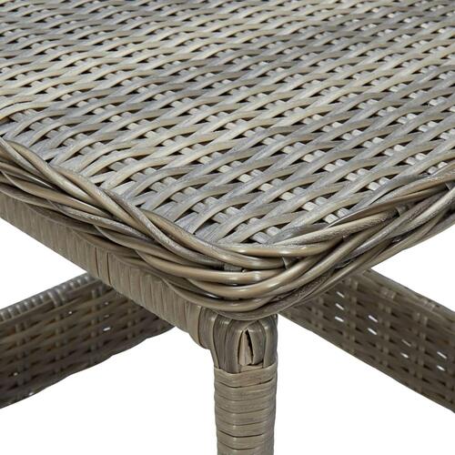 Havebord 45x45x46,5 cm polyrattan brun
