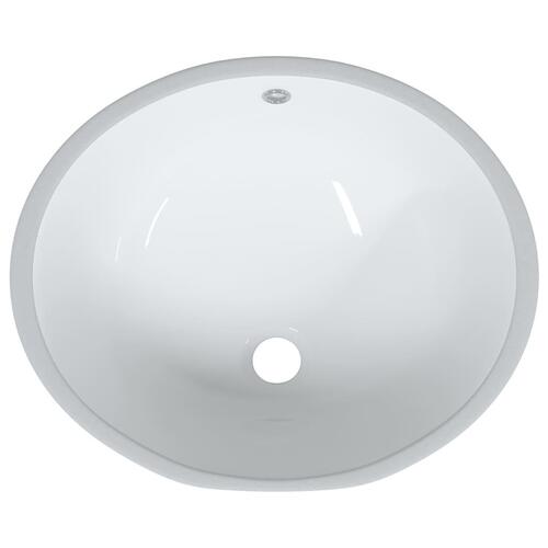 Badeværelsesvask 49x40,5x21 cm oval keramisk hvid