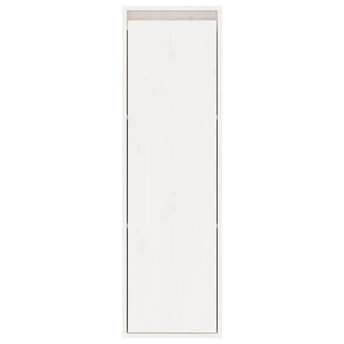 Vægskabe 2 stk. 30x30x100 cm massivt fyrretræ hvid