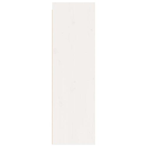 Vægskabe 2 stk. 30x30x100 cm massivt fyrretræ hvid