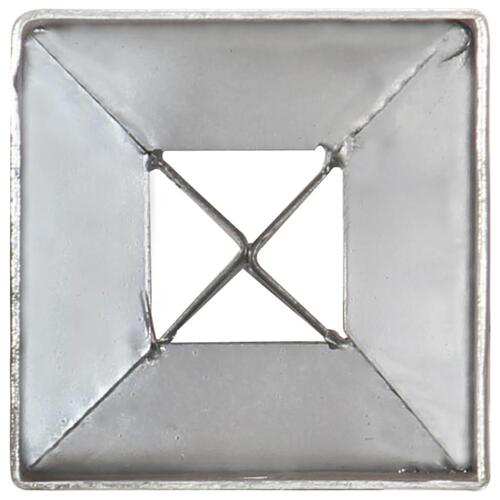 Jordpløkker 12 stk. 7 x 7 x 90 cm galvaniseret stål sølvfarvet