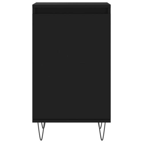 Skænke 2 stk. 40x35x70 cm konstrueret træ sort