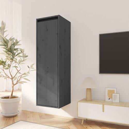 Vægskab 30x30x100 cm massivt fyrretræ grå