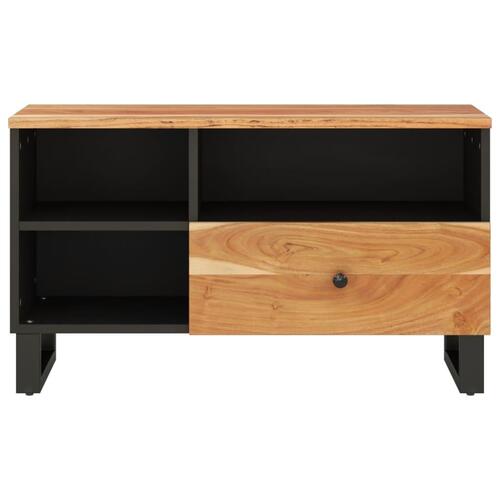 Tv-bord 80x33x46 cm massivt akacietræ og konstrueret træ