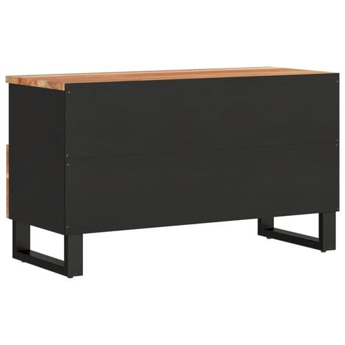 Tv-bord 80x33x46 cm massivt akacietræ og konstrueret træ