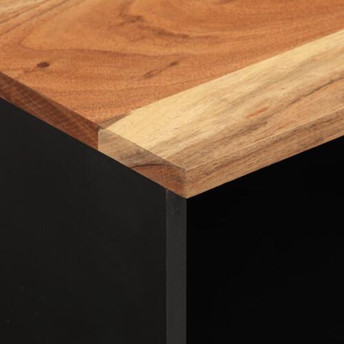 Tv-bord 80x33x46 cm massivt akacietræ og konstrueret træ