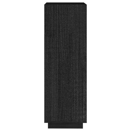 Bogreol/rumdeler 40x35x103 cm massivt fyrretræ sort