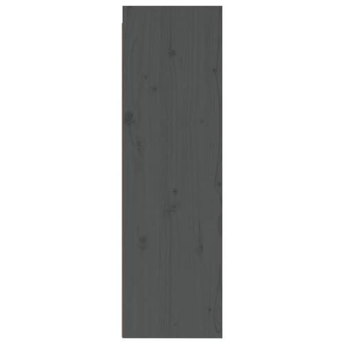 Vægskabe 2 stk. 30x30x100 cm massivt fyrretræ grå