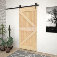 Dør 100x210 cm massivt fyrretræ
