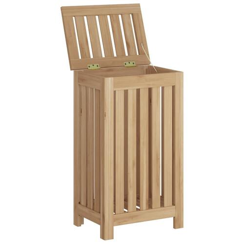 Vasketøjskurv 35x25x60 cm massivt teaktræ
