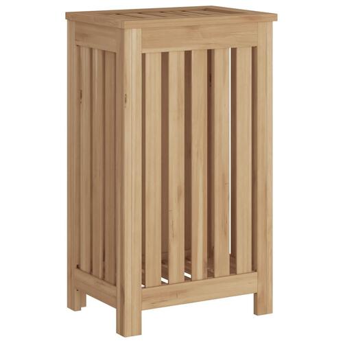 Vasketøjskurv 35x25x60 cm massivt teaktræ