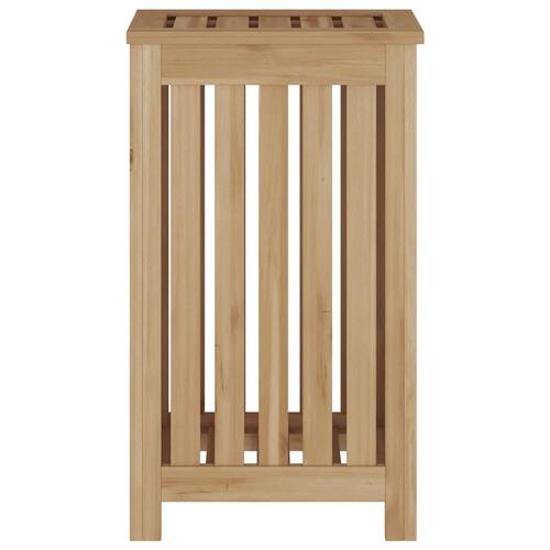 Vasketøjskurv 35x25x60 cm massivt teaktræ