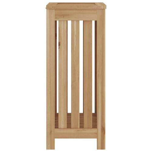Vasketøjskurv 35x25x60 cm massivt teaktræ