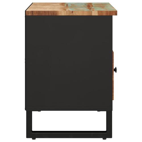 Tv-bord 80x33x46 cm massivt genbrugstræ og konstrueret træ