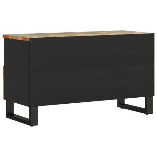 Tv-bord 80x33x46 cm massivt genbrugstræ og konstrueret træ