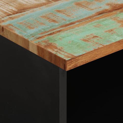 Tv-bord 80x33x46 cm massivt genbrugstræ og konstrueret træ