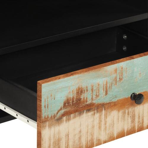 Tv-bord 80x33x46 cm massivt genbrugstræ og konstrueret træ