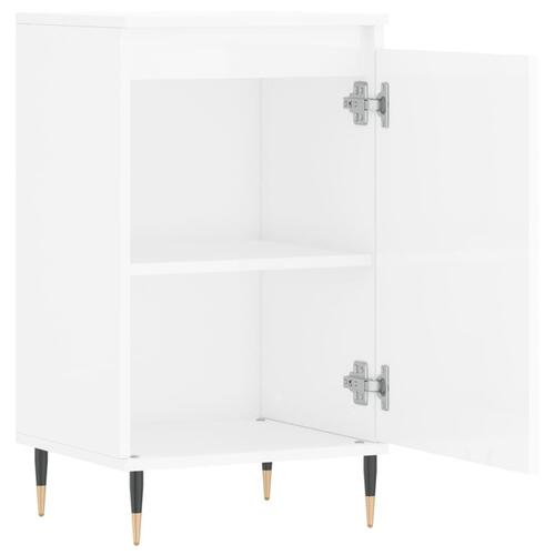 Skænke 2 stk. 40x35x70 cm konstrueret træ hvid højglans