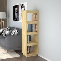 Bogreol/rumdeler 40x35x135 cm massivt fyrretræ