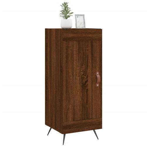 Skænk 34,5x34x90 cm konstrueret træ brun egetræsfarve