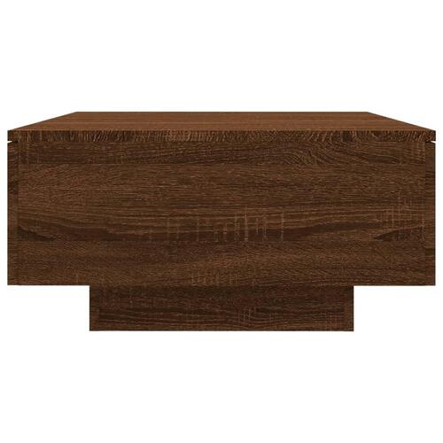 Sofabord 90x60x31 cm konstrueret træ brun egetræ