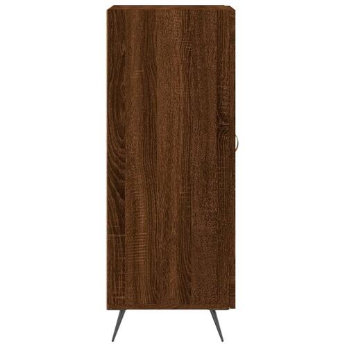 Skænk 34,5x34x90 cm konstrueret træ brun egetræsfarve