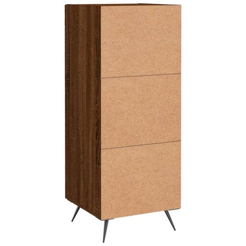 Skænk 34,5x34x90 cm konstrueret træ brun egetræsfarve