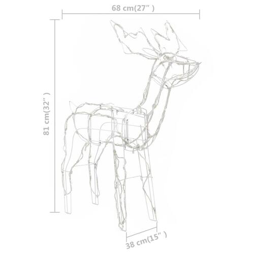 Juledekoration i 3 dele rensdyr 229 LED'er