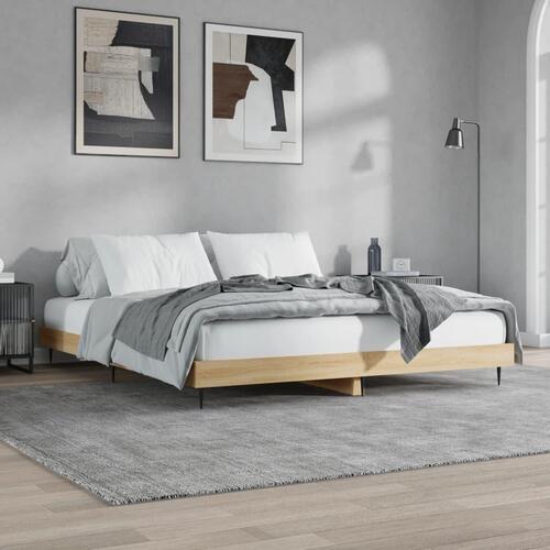 Sengeramme 120x200 cm uden madras konstrueret træ sonoma-eg