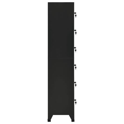 Skab 38x40x180 cm stål sort