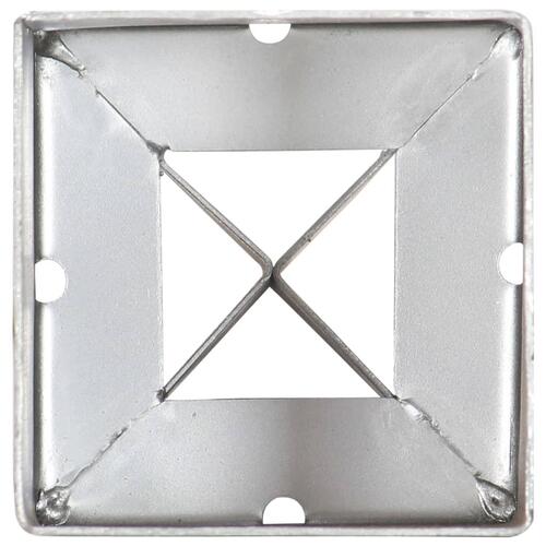 Jordpløkker 6 stk. 9 x 9 x 75 cm galvaniseret stål sølvfarvet