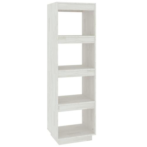 Bogreol/rumdeler 40x35x135 cm massivt fyrretræ hvid