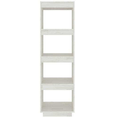 Bogreol/rumdeler 40x35x135 cm massivt fyrretræ hvid