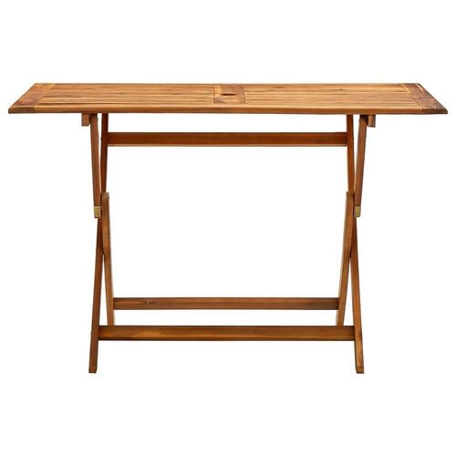 Foldbart havebord 120x70x75 cm massivt akacietræ