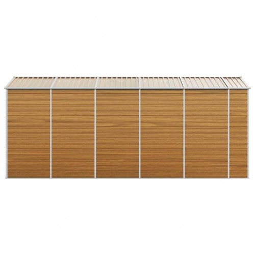 Haveskur i galvaniseret stål 191 × 470 × 198 cm - lysebrun