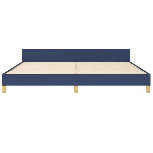 Sengeramme uden madras 200x200 cm stof blå