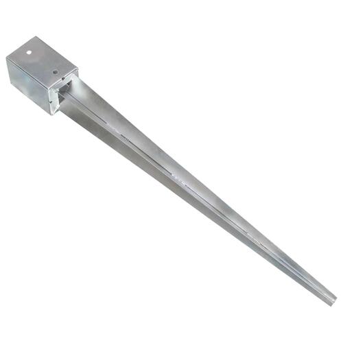 Jordpløkker 2 stk. 9 x 9 x 90 cm galvaniseret stål sølvfarvet