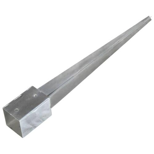 Jordpløkker 2 stk. 9 x 9 x 90 cm galvaniseret stål sølvfarvet