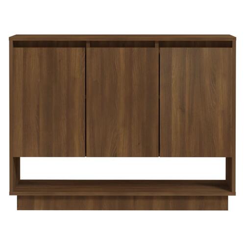 Skænk 97x31x75 cm konstrueret træ brun egetræ