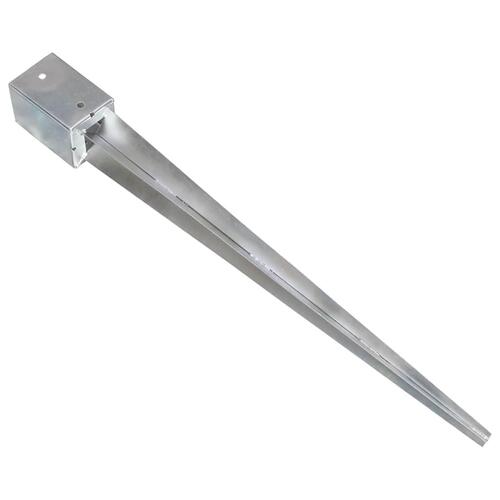 Jordpløkker 12 stk. 9 x 9 x 90 cm galvaniseret stål sølvfarvet