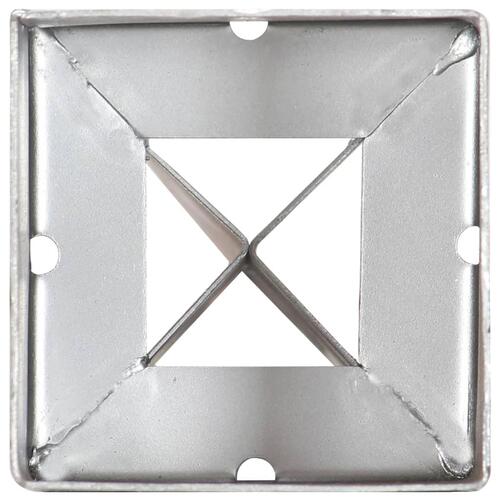 Jordpløkker 12 stk. 9 x 9 x 90 cm galvaniseret stål sølvfarvet